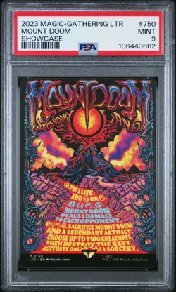 2023 MTG LTR MOUNT DOOM #750 (M) SHOWCASE Lord Of The Rings - MINT PSA 9 - Image 1