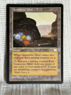 MTG Magic Gemstone Mine Weatherlight Land Uncommon Brom English 1997 - Image 1