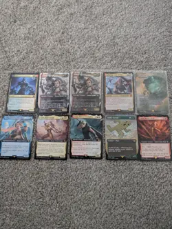 Final Fantasy MTG Mythic & Rare Lot (10) Cloud, Celes, Cactuar, Lightning Army - Image 1