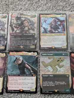 Final Fantasy MTG Mythic & Rare Lot (10) Cloud, Celes, Cactuar, Lightning Army - Image 3