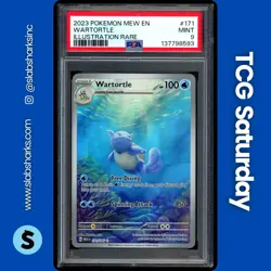 2023 POKEMON SV 151 #171/165 WARTORTLE ILLUSTRATION RARE PSA 9 - Image 1