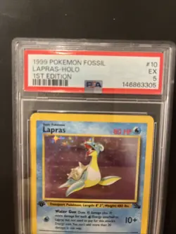 Lapras Holo 1st Edition PSA 5 1999 Pokemon Fossil #105 - Image 3