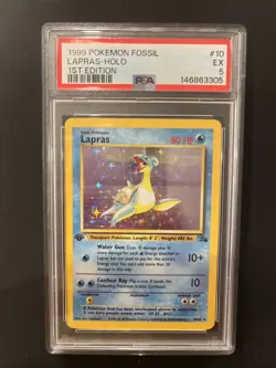 Lapras Holo 1st Edition PSA 5 1999 Pokemon Fossil #105 - Image 5