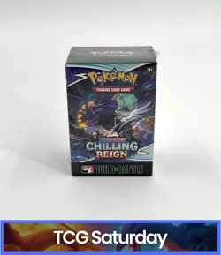 2021 POKEMON SWORD & SHIELD CHILLING REIGN BUILD & BATTLE DECK BOX SEALED - Image 1