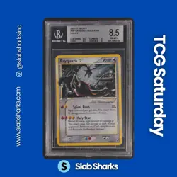 2005 POKEMON EX DEOXYS #107/107 RAYQUAZA GOLD STAR HOLO RARE BGS 8.5 - Image 1