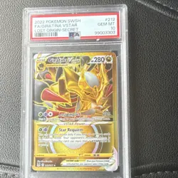 Pokemon TCG Giratina VSTAR 212/196 Swsh11: Lost Origin Secret Rare Holo PSA 10 - Image 1