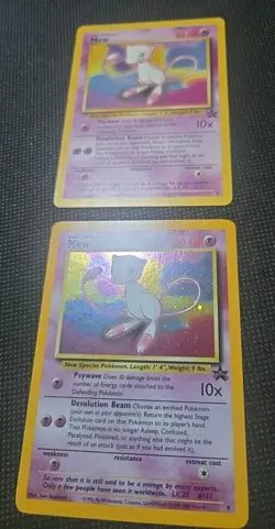 POKEMON PROMO BLACK STAR POKEMON LEAGUE #9 + #8 MEW HOLO And NON Holo SET UG 9.5 - Image 2