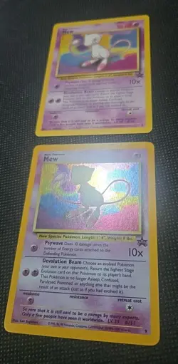 POKEMON PROMO BLACK STAR POKEMON LEAGUE #9 + #8 MEW HOLO And NON Holo SET UG 9.5 - Image 3
