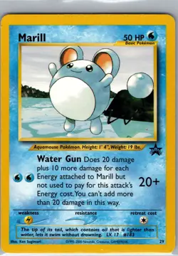 Marill 29/53 - WOTC Black Star Promo - 2000 Vintage Pokemon MP - Image 1