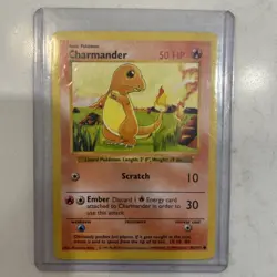 Charmander 046/102 Base Set Common Normal Pokemon TCG - Image 1