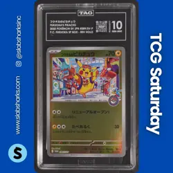 2023 POKEMON SV JP PROMO P.C. FUKUOKA SPECIAL BOX #289 FUKUOKA'S PIKACHU TAG 10 - Image 1