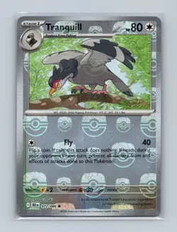 Tranquill 072/086 master ball Black Bolt Pokemon Reverse Holo NM - Image 1