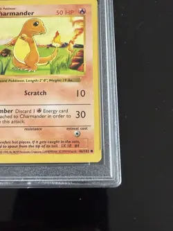 1999 POKEMON BASE SET 1ST EDITION #46 CHARMANDER PSA 10 - Image 5
