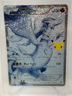 Pokemon Reshiram Celebrations Classic Collection Stamped Holo Dragon 113/114 - Image 1