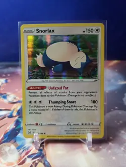 Snorlax 143/196 Holo Rare SWSH11: Lost Origin Pokemon TCG - Image 1