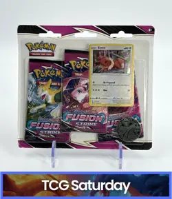 2021 POKEMON SWORD & SHIELD FUSION STRIKE 3-PACK BLISTER SEALED EEVEE PROMO - Image 1