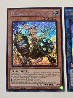 Tri-Brigade Springans Kitt BPRO-EN025 Secret Rare Yugioh 1st Edition + BONUS - Image 2