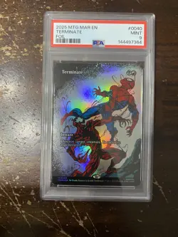 Terminate FOIL MAR 0040 PSA 9 MINT (MTG Marvel Universe Eternal 2025) Spider-Man - Image 1