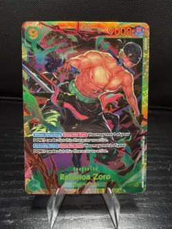 One Piece TCG Roronoa Zoro SEC OP-06 118 Secret Rare Parallel 9000 - Image 1