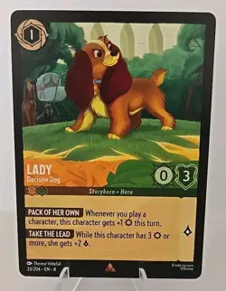 Lady Decisive Dog 33/204 Disney's Lorcana Reign of Jafar Regular - Image 1