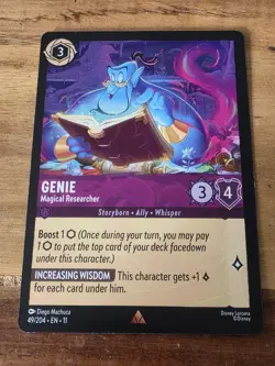 Disney Lorcana Winterspell #49/204 Genie - Magical Researcher Regular finish - Image 1