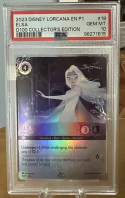 ELSA - Disney Lorcana Elsa Gloves Off D100 Collector’s Edition PSA 10 Gem Mint! - Image 1
