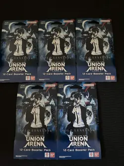 Union Arena Solo Leveling Sleeved Booster Blister Pack x 5 English - Image 1