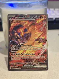 Pokemon TCG Team Rocket's Moltres EX 229/182 Sir Destined Rivals UPC Promo Card - Image 1