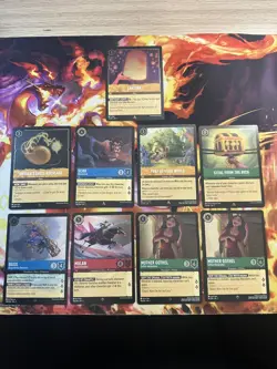 Disney Lorcana TCG Lot of 9 Cold Foil Rare/Super Rare Cards - Image 1