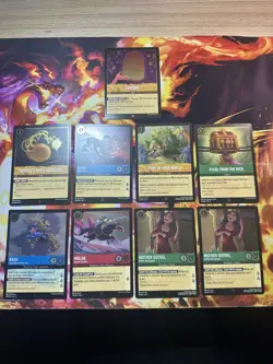 Disney Lorcana TCG Lot of 9 Cold Foil Rare/Super Rare Cards - Image 2