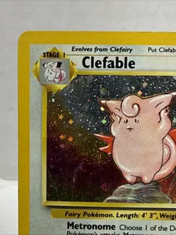 Pokemon TCG Clefable Holo Unlimited Rare Card Base Set 2, 5/130 - Swirl LP - Image 2