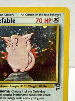 Pokemon TCG Clefable Holo Unlimited Rare Card Base Set 2, 5/130 - Swirl LP - Image 3