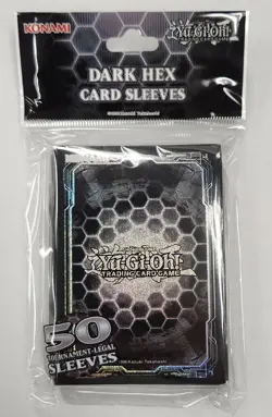 OFFICIAL KONAMI YUGIOH DARK HEX DECK PROTECTORS/CARD SLEEVES (YUGIOH SIZE) 50ct - Image 1