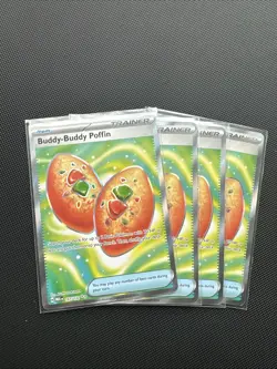 Pokemon TCG Rare Candy Buddy Poffin 167/132 Trainer Mega Evolution Card Lot of 4 - Image 1