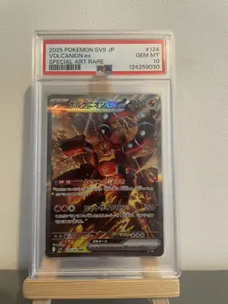 Pokemon Card PSA 10 Volcanion ex 124/100 SV9 Japanese Battle Partners 2025 - Image 1