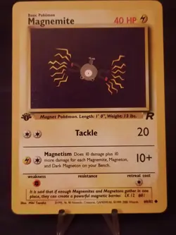 Pokemon Card Team Rocket Set 1st Edition Magnemite 60/82 VLP-NM - Image 1