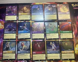 Disney Lorcana TCG the First Chapter Lot of 15 Cold Foil Cards - Image 1