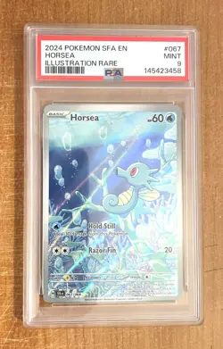 Pokemon, Shrouded Fable, Horsea SIR Card #067, PSA 9 - Image 1