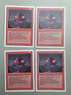Atog x4 PLAYSET, MTG Revised Ed. (1994) Common Red Creature NM - Image 1