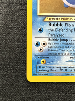 Pokemon TCG Light Azumarill 13/105 Neo Destiny Holo Lightly Played - Image 3