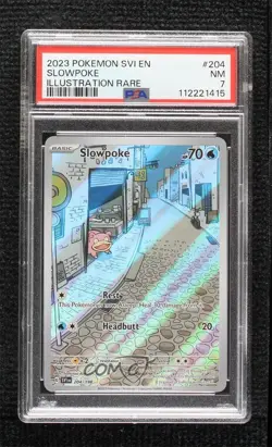 Slowpoke Illustration Rare Pokemon Scarlet & Violet Base Set SV1 PSA 7 - Image 1