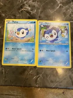 Pokemon Cards Piplup Cute Cards Set Of 2 Legendary Treasures - Image 1