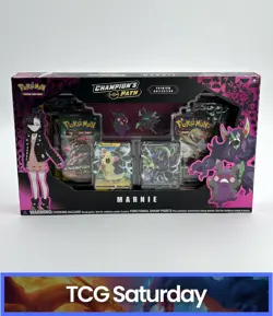 2020 POKEMON SWORD & SHIELD CHAMPIONS PATH PREMIUM COLLECTION MARNIE SEALED - Image 1