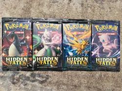 Pokemon Hidden Fates 4x Booster Pack (Art Set) FRESH - Image 2