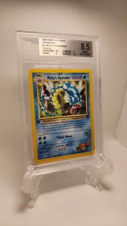 Pokemon Misty's Gyarados Holo Swirl Gym Challenge 13/132 1st Edition Becket 8.5 - Image 1