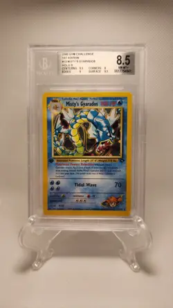Pokemon Misty's Gyarados Holo Swirl Gym Challenge 13/132 1st Edition Becket 8.5 - Image 2
