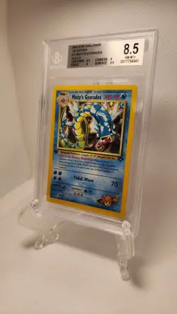 Pokemon Misty's Gyarados Holo Swirl Gym Challenge 13/132 1st Edition Becket 8.5 - Image 3
