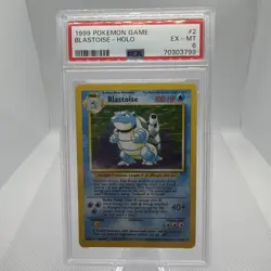 1999 POKEMON BASE SET UNLIMITED #2 BLASTOISE-HOLO PSA 6 - Image 1