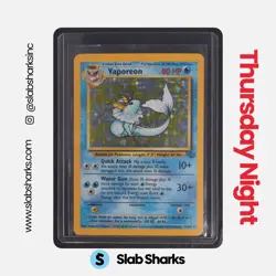 1999 POKEMON JUNGLE #12/64 VAPOREON HOLO RARE - Image 1