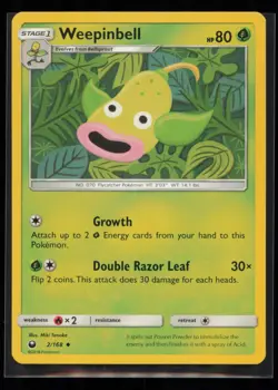 Weepinbell 2/168 Pokemon Celestial Storm Uncommon Lightly Played - Image 1